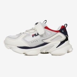 Fila Skipper Kd - Poikien Ahdonghwa Kengät - Valkoinen/Laivastonsininen | FI-15573